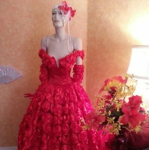 Scarlet Rose East Indian Inspired Wedding Ballgown